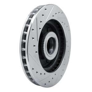 Chevrolet Express 2500 Brake Rotor (1) - Front Right - R1 Concepts - Drilled & Slotted - Silver - `94-`02